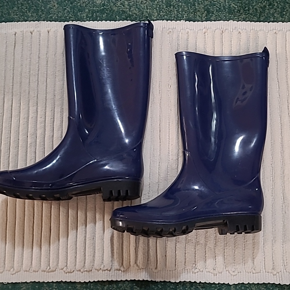 New Billito Navy Blue Rain Boots Size 8M